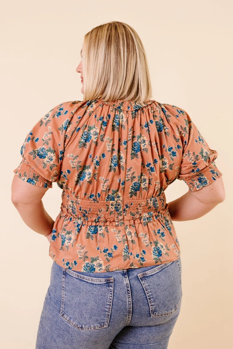 Elena Top In Brown Floral - FINAL SALE 10 Elena Top In Brown Floral - FINAL SALE - Image 10