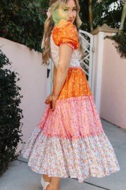 Emily Dress In Sorbet -Ivy City Co Dress EmilySorbet Florida SS23 20 212418