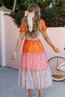 Emily Dress In Sorbet -Ivy City Co Dress EmilySorbet Florida SS23 21 104409