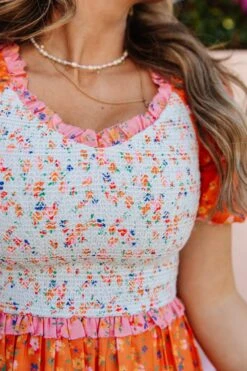 Emily Dress In Sorbet -Ivy City Co Dress EmilySorbet Florida SS23 32 723366