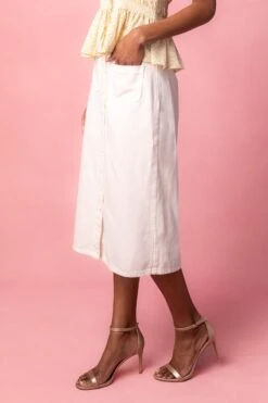 Emma Denim Skirt In White -Ivy City Co Dress EmmaWhite Studio Spring1 4 837665