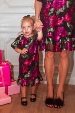 Mini Evelyn Dress In Floral Sequin - FINAL SALE 11 Mini Evelyn Dress In Floral Sequin - FINAL SALE -Ivy City Co Dress Evelyn TashHome H23 47 872835