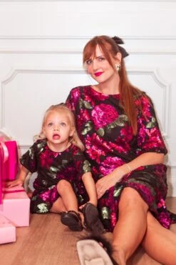 Mini Evelyn Dress In Floral Sequin - FINAL SALE 13 Mini Evelyn Dress In Floral Sequin - FINAL SALE -Ivy City Co Dress Evelyn TashHome H23 52 888747