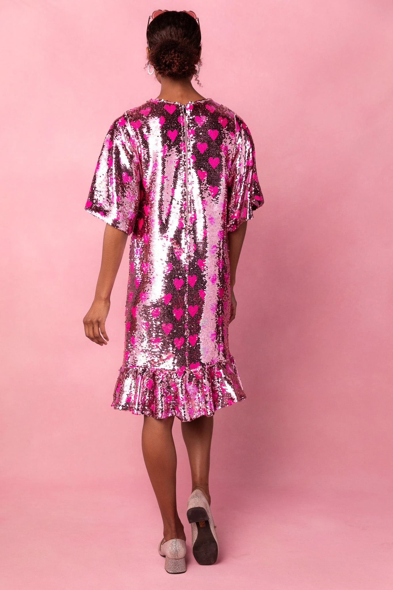 Evelyn Dress In Sequin Hearts 7 Evelyn Dress In Sequin Hearts - Image 7