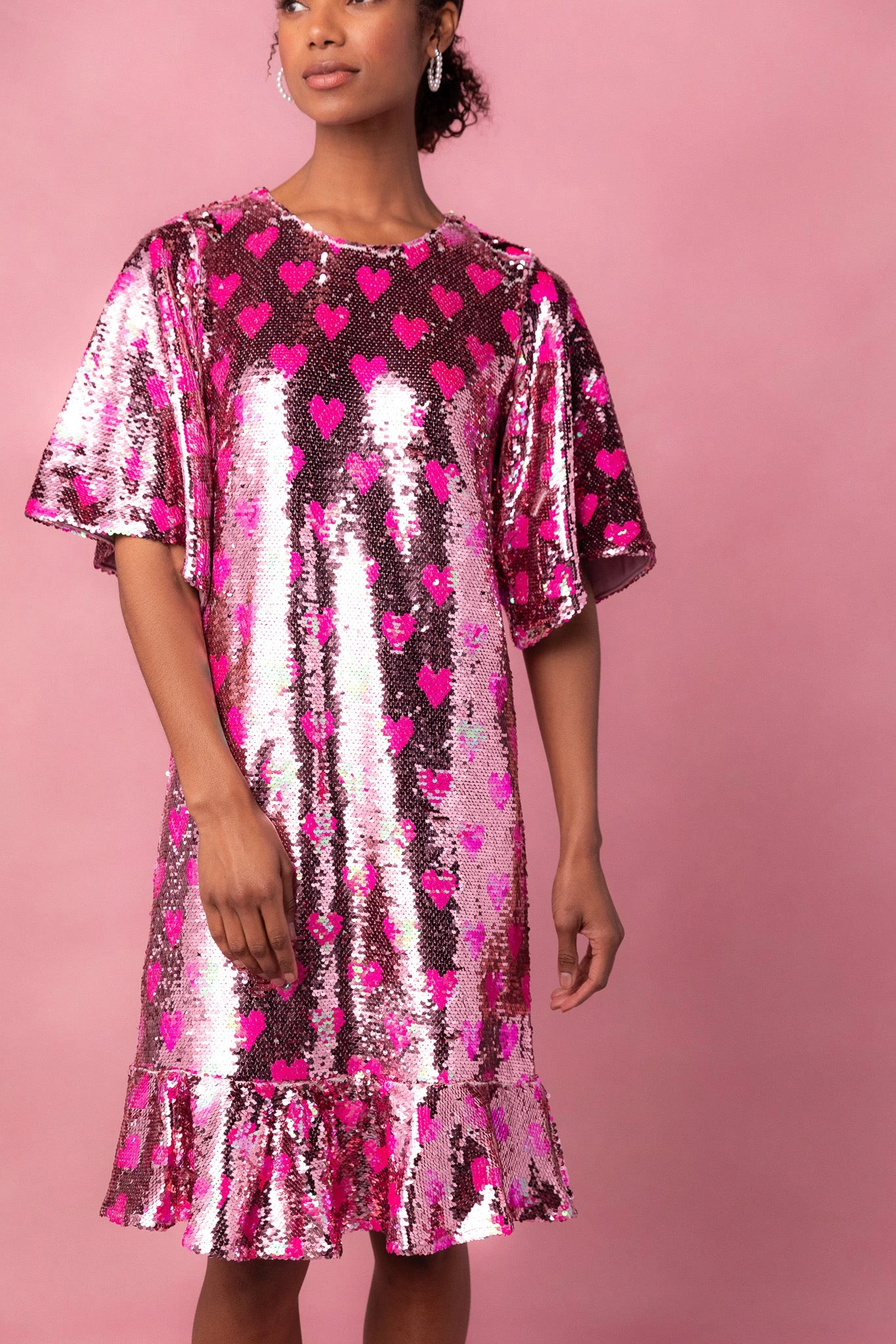 Evelyn Dress In Sequin Hearts 6 Evelyn Dress In Sequin Hearts - Image 6