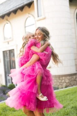 Pixie Dress In Hot Pink - FINAL SALE -Ivy City Co Dress FAIRYTALE PIXIE PINK 8230 284971