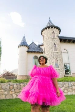 Pixie Dress In Hot Pink - FINAL SALE -Ivy City Co Dress FAIRYTALE pixie pink plus 7619 861641