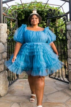 Pixie Dress In Blue - FINAL SALE -Ivy City Co Dress FAIRYTALE pixie4x 7848 351527
