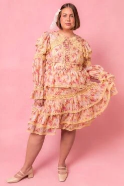 Farrah Dress In Yellow -Ivy City Co Dress Farrah Studio Spring1 6 695659