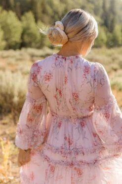 Geneva Dress In Mauve Floral -Ivy City Co Dress Geneva Mauve 41 285262