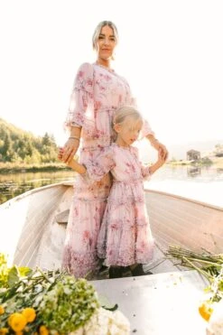 Geneva Dress In Mauve Floral -Ivy City Co Dress Geneva Mauve 59 777290