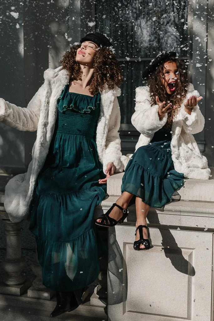 Gracie Dress In Emerald Chiffon - FINAL SALE 8 Gracie Dress In Emerald Chiffon - FINAL SALE - Image 8