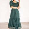 Gracie Dress In Emerald Chiffon - FINAL SALE