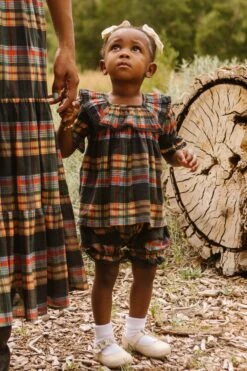 Baby Gracie Dress Set In Plaid - FINAL SALE -Ivy City Co Dress GraciePlaid ConradRanch F23 09 430646