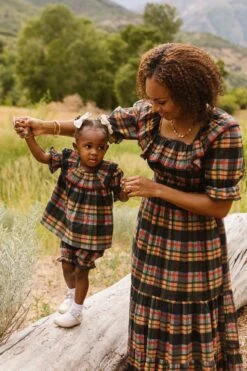 Baby Gracie Dress Set In Plaid - FINAL SALE -Ivy City Co Dress GraciePlaid ConradRanch F23 22 803883
