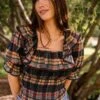 Gracie Top In Plaid - FINAL SALE