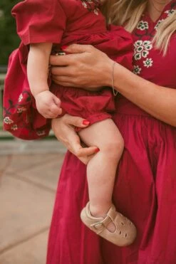 Baby Heidi Dress Set In Maroon - FINAL SALE -Ivy City Co Dress Heidi Kingsbury12 770231