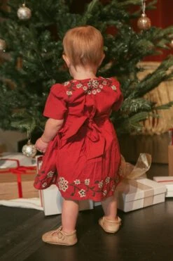 Baby Heidi Dress Set In Maroon - FINAL SALE -Ivy City Co Dress Heidi Kingsbury13 736941