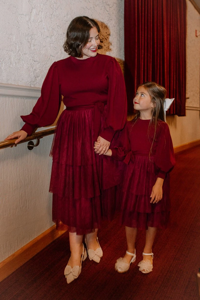 Cosette Midi Dress In Wine - FINAL SALE 1 Cosette Midi Dress In Wine - FINAL SALE