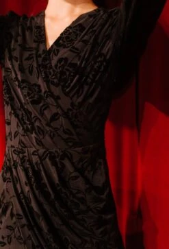 Amaya Burnout Dress In Black - FINAL SALE 14 Amaya Burnout Dress In Black - FINAL SALE -Ivy City Co Dress Holiday2 WEB 76 150026