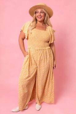 Indie Jumpsuit In Yellow -Ivy City Co Dress IndieYellow Studio Spring1 1 977277