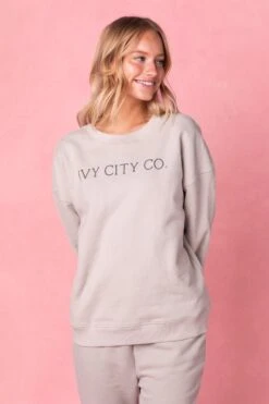 Ivy City Sweatshirt In Sage -Ivy City Co Dress IvySweats Studio Sweats 04 987641