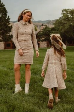 Mini Jackie Dress In Taupe Boucle - FINAL SALE -Ivy City Co Dress JackieTaupe QuietMeadows F23 06 425451