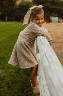 Mini Jackie Dress In Taupe Boucle - FINAL SALE -Ivy City Co Dress JackieTaupe QuietMeadows F23 09 519027