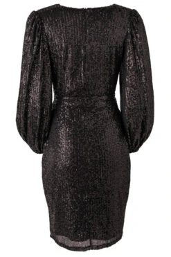 Jagger Dress In Black Sequin - FINAL SALE -Ivy City Co Dress JaggerBlack back 985004