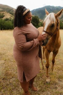 Jensen Dress In Mocha - FINAL SALE -Ivy City Co Dress JensenMocha QuietMeadows F23 118 251736