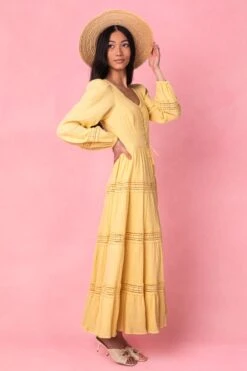 Joella Dress In Yellow -Ivy City Co Dress JoellaYellow Studio Spring1 4 203557