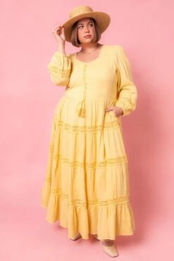 Joella Dress In Yellow -Ivy City Co Dress JoellaYellow Studio Spring1 6 308865