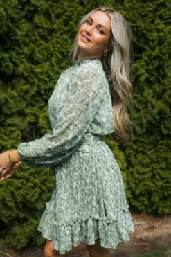 Brynley Dress In Green - FINAL SALE -Ivy City Co Dress LA GREEN BRYNLEY 0742 630483
