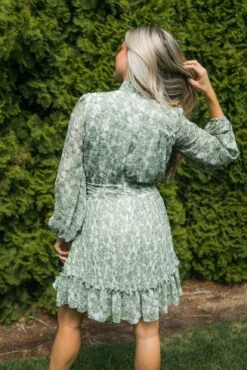 Brynley Dress In Green - FINAL SALE -Ivy City Co Dress LA GREEN BRYNLEY 0759