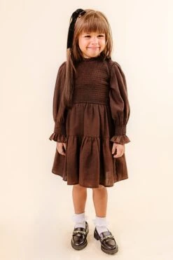 Mini Leena Dress In Java - FINAL SALE -Ivy City Co Dress LeenaBrown Studio F23 09 537139