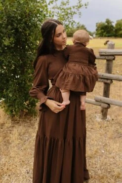 Baby Leena Dress Set In Java - FINAL SALE 12 Baby Leena Dress Set In Java - FINAL SALE -Ivy City Co Dress LeenaJava ConradRanch F23 02 980274