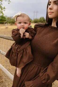 Baby Leena Dress Set In Java - FINAL SALE 15 Baby Leena Dress Set In Java - FINAL SALE -Ivy City Co Dress LeenaJava ConradRanch F23 08 219425