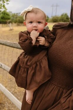 Baby Leena Dress Set In Java - FINAL SALE