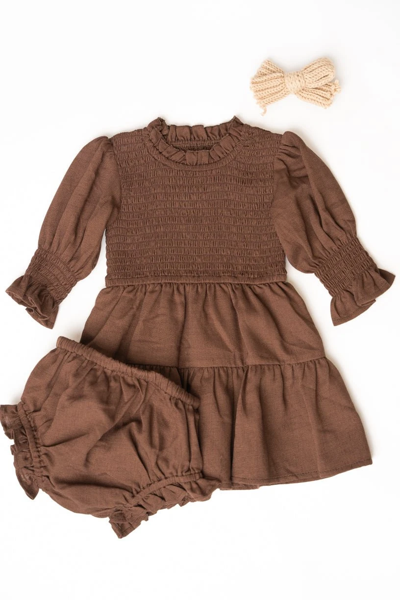 Baby Leena Dress Set In Java - FINAL SALE 2 Baby Leena Dress Set In Java - FINAL SALE - Image 2
