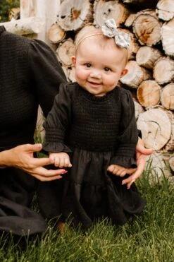 Baby Leena Dress Set In Black - FINAL SALE -Ivy City Co Dress Leenablack ConradRanch F23 01 185592