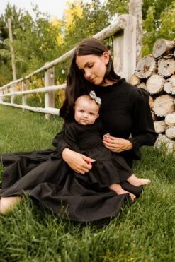 Baby Leena Dress Set In Black - FINAL SALE -Ivy City Co Dress Leenablack ConradRanch F23 02 559873