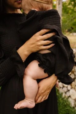 Baby Leena Dress Set In Black - FINAL SALE -Ivy City Co Dress Leenablack ConradRanch F23 16 479913