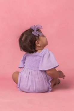 Baby Lennon Romper In Lavender -Ivy City Co Dress LennonBaby Studio Easter24 5 271970