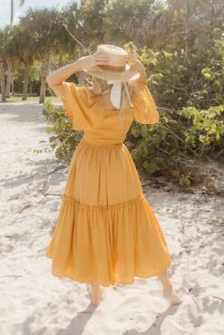 Lennon Dress In Mustard 14 Lennon Dress In Mustard -Ivy City Co Dress LennonMustard Florida SS23 76
