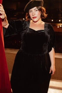 Livi Jumpsuit In Black Velvet - FINAL SALE 17 Livi Jumpsuit In Black Velvet - FINAL SALE -Ivy City Co Dress LiviJumpsuit Kingsbury H23 2 561758