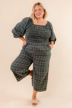 Madeline Jumpsuit In Plaid - FINAL SALE -Ivy City Co Dress MadelineJumpsuit 1