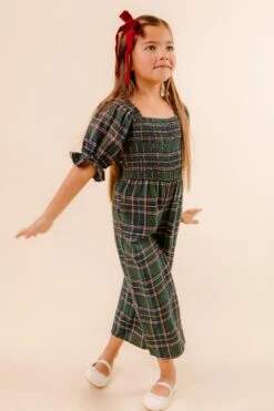 Mini Madeline Jumpsuit In Plaid - FINAL SALE -Ivy City Co Dress MadelineJumpsuit 5