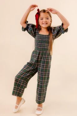 Mini Madeline Jumpsuit In Plaid - FINAL SALE -Ivy City Co Dress MadelineJumpsuit 6
