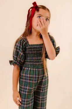 Mini Madeline Jumpsuit In Plaid - FINAL SALE -Ivy City Co Dress MadelineJumpsuit 7