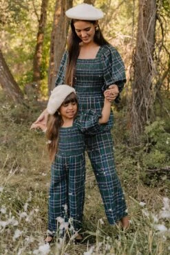 Mini Madeline Jumpsuit In Plaid - FINAL SALE -Ivy City Co Dress MadelineJumpsuit Holiday1 2023 12 541466